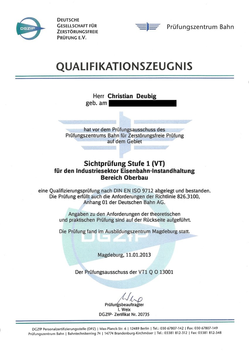 Qualifikationszeugnis-VT1